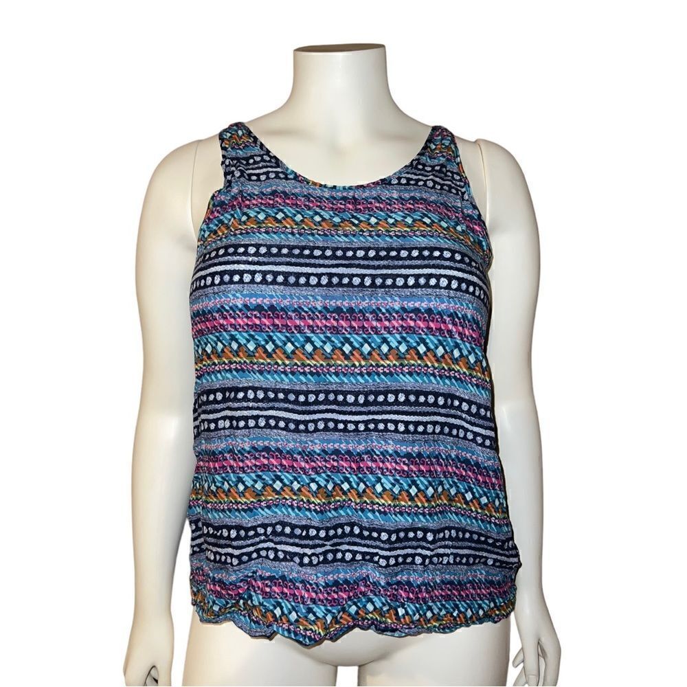 Vera Bradley Geometic Multicolor Racerback Pajama Tank Top Womens Extra Large